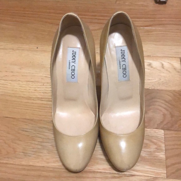 Jimmy Choo Shoes - Jimmy Choo Nude Platform Pumps